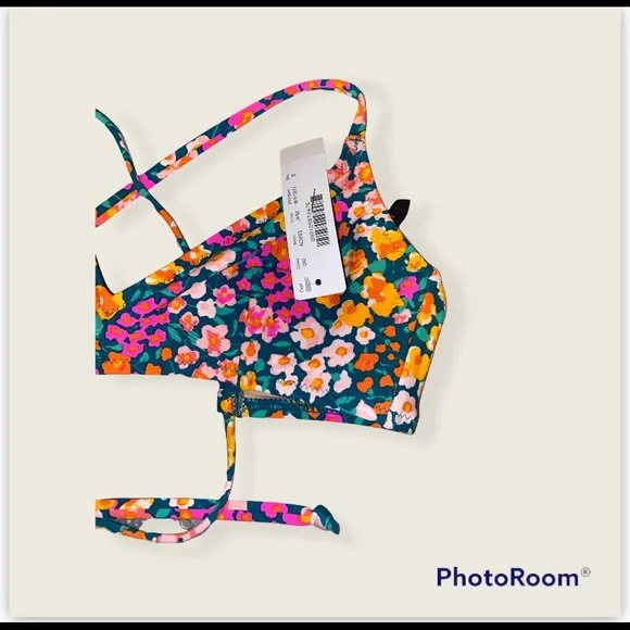 NWT J.Crew Bikini Top in Floral Print Size Small - Picture 3 of 3